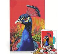 Rompecabezas de 1000 Piezas para Adolescentes Estilo Pop Art Pavo Real al Estilo de Andy Warhol Juegos relajantes desafío difícil colección de Artistas Bellas Artes 38x26cm
