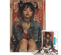 Rompecabezas de 1000 Piezas para Adolescentes Estilo Retro japonés Ideal para Adultos Juegos relajantes una Obra de Arte Regalos para Reducir el estrés (tamaño 38x52cm)