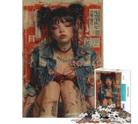 Rompecabezas de 1000 Piezas para Adolescentes Estilo Retro japonés Ideal para Adultos para Toda la Familia decoración del hogar cumpleaños (tamaño 38x52cm)