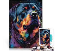 Rompecabezas de 1000 Piezas para Adolescentes Estilo Rottweiler 3 Juegos Divertidos para la Familia Decoración del hogar 75x50cm