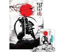 Rompecabezas de 1000 Piezas para Adolescentes Estilo samurái japonés con Tinta Juguetes educativos Juego Imposible para divertirse en Familia Regalo de cumpleaños (tamaño 38x52cm)
