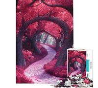 Rompecabezas de 1000 Piezas para Adolescentes Estilo Surrealista Un Sendero en el Bosque con árboles Rompecabezas de Arte Natural para Adultos Juguetes de Bricolaje Una Obra de Arte únicos
