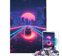 Rompecabezas de 1000 Piezas para Adolescentes Estilo Synthwave Journey Juguetes adictivos para Cultivar la Paciencia Juego de ingenio Decoración Gran Regalo (Tamaño 38x26cm)