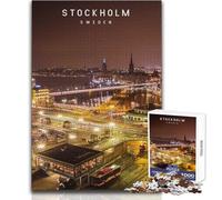 Rompecabezas de 1000 Piezas para Adolescentes Estocolmo Diversión Familiar y Noche de Juegos Desafío difícil Gran Regalo Tamaño 38x52cm