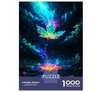 Rompecabezas De 1000 Piezas para Adolescentes Ethereal Leaf on A Cosmic Rompecabezas para Adultos Juego Práctico Pero Divertido Y Humorístico para Cumpleaños, Navidad 70x50cm/1000pcs