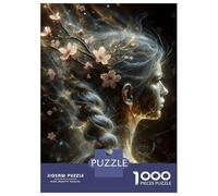 Rompecabezas De 1000 Piezas para Adolescentes Ethereal Woman with Cherry Blossoms Rompecabezas para Adultos Juegos Relajantes Alivia El Estrés Ayuda A Ejercitar El Cerebro 38x26cm/1000pcs