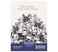 Rompecabezas De 1000 Piezas para Adolescentes Every Bunny Needs Some Bunny Rompecabezas para Adultos Juegos Divertidos Desafío Difícil para Cumpleaños, Navidad 70x50cm/1000pcs