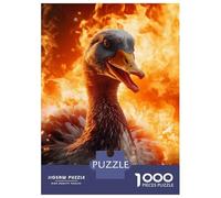 Rompecabezas De 1000 Piezas para Adolescentes Evil Goose Fire Flames Rompecabezas para Adultos Juego De Ingenio Decoración 38x26cm/1000pcs