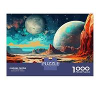 Rompecabezas De 1000 Piezas para Adolescentes Exoplanet Landscape Alien Worlds Rompecabezas para Adultos Juegos Familiares Mejora La Memoria Cumpleaños Y Navidad 52x38cm/1000pcs