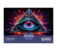 Rompecabezas De 1000 Piezas para Adolescentes Eye of Providence Pyramid Art Print Rompecabezas Juegos Divertidos Carrera De Velocidad Manual Cumpleaños 70x50cm/1000pcs