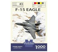 Rompecabezas De 1000 Piezas para Adolescentes F15 Eagle Aircraft Rompecabezas para Adultos Juego Práctico Pero Divertido Y Humorístico Regalos para Reducir El Estrés 38x26cm/1000pcs