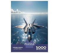 Rompecabezas De 1000 Piezas para Adolescentes F22 Raptor Over The Ocean Rompecabezas para Adultos Juego Práctico Ensamblaje De Patrones Regalo De Cumpleaños, Regalos, 70x50cm/1000pcs