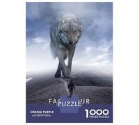 Rompecabezas De 1000 Piezas para Adolescentes Face Your Fears Vs Wolf Rompecabezas Juegos De Relajación Análisis Y Lógica Desafío Educativo 38x26cm/1000pcs
