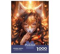 Rompecabezas De 1000 Piezas para Adolescentes Fairy Fox Girl Anime Rompecabezas Juegos Divertidos Desafío Difícil Cumpleaños Y Navidad 38x26cm/1000pcs
