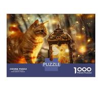 Rompecabezas De 1000 Piezas para Adolescentes Fairy Lantern with Cat Rompecabezas para Adultos Juegos Relajantes Mejora La Memoria Ayuda A Ejercitar El Cerebro 52x38cm/1000pcs