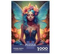 Rompecabezas De 1000 Piezas para Adolescentes Fairy with Blue Wings Rompecabezas Juego Familiar Mejora La Memoria Cumpleaños 38x26cm/1000pcs