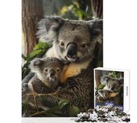 Rompecabezas de 1000 Piezas para Adolescentes Familia de Animales Koala Juguetes antiestrés Grandes Regalos y Juguetes Juego Familiar interacción Entre Padres e Hijos tamaño 38x26cm