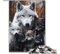 Rompecabezas de 1000 Piezas para Adolescentes: Familia Lobo Un Juego desafiante y Familiar Una Obra de Arte para niños a Partir de 14 años (tamaño 50x75cm)