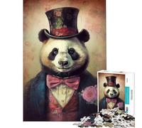 Rompecabezas de 1000 Piezas para Adolescentes Fancy Pants Panda Bear un Reto para completar Juguete antiestrés decoración de Pared para Mayores de 14 años (50x75cm)