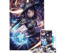 Rompecabezas de 1000 Piezas para Adolescentes fantasía Anime Mujer mágica Rompecabezas para Adultos Juegos Familiares una Obra de Arte Juego desafiante Regalos (tamaño 38x26cm)