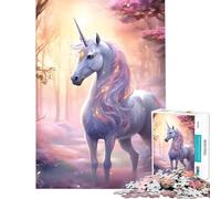 Rompecabezas de 1000 Piezas para Adolescentes fantasía cósmica Unicornio Juego Familiar desafío de Inteligencia Cerebral Juguetes adictivos Regalos de Amigo Invisible Mejora de la Memoria (38x26cm)