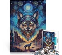 Rompecabezas de 1000 Piezas para Adolescentes Fantasía de Lobo Hecho de cartón para Mayores de 14 años Juego Educativo de Aprendizaje Mejorar el Amor Entre Parejas tamaño：26x38cm/10.24x14.96pulgada