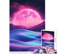 Rompecabezas de 1000 Piezas para Adolescentes fantasía de Vaporwave Desierto Juguete Educativo Regalos para Mujeres y Hombres Juegos de relajación interacción Entre Padres e Hijos tamaño 50x75cm
