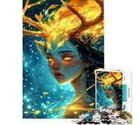 Rompecabezas de 1000 Piezas para Adolescentes fantasía mágica druida Rompecabezas para Adultos Juego Familiar Divertido y humorístico para Disfrutar en casa (tamaño 50x75cm)
