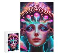 Rompecabezas de 1000 piezas para adolescentes Fantasía Mushroom Crown Artwork Puzzles para adultos, juego familiar, análisis y lógica, alivio del estrés, regalos, 1000 unidades
