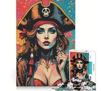 Rompecabezas de 1000 Piezas para Adolescentes: fantasía, Piratas y Mujeres Juegos Divertidos y desafiantes Toda la Familia 38x52cm