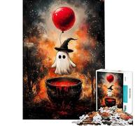 Rompecabezas de 1000 Piezas para Adolescentes Fantasma con Globo y caldero Rompecabezas para Adolescentes Juguete Decorativo para la Pared Ideal para Crear Recuerdos Regalos para Amigos y Familiares