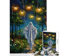 Rompecabezas de 1000 Piezas para Adolescentes Fantasma en un Columpio Pintura Juegos relajantes Juguetes de decoración para el hogar Regalos para Amigos y Familiares (50x75cm)