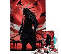 Rompecabezas de 1000 Piezas para Adolescentes Fantasma Rojo Samurai Un Reto para completar Arte Mural Educativo para Mayores de 14 años (38x26cm)