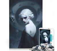 Rompecabezas de 1000 Piezas para Adolescentes Fantasma, Vampiro, Chica Blanca, Juegos educativos, Carrera de Velocidad Manual, colección de Artistas, Bellas Artes 50x75cm