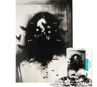 Rompecabezas de 1000 Piezas para Adolescentes Fantasma Vengativo Juguete Educativo Juego de Arte Regalo Corte de precisión (tamaño 50x75cm)
