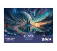 Rompecabezas De 1000 Piezas para Adolescentes Fantasy Alien Landscape -3 Rompecabezas para Adultos Juegos Relajantes Regalos para Mujeres Interacción Entre Padres E Hijos 70x50cm/1000pcs