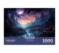 Rompecabezas De 1000 Piezas para Adolescentes Fantasy Alien Landscape Art Print Rompecabezas para Adultos Juego Práctico Mejora La Memoria Regalo De Cumpleaños, Regalos, 70x50cm/1000pcs