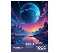 Rompecabezas De 1000 Piezas para Adolescentes Fantasy Alien Landscape Art Print Rompecabezas para Adultos Juego Familiar Pero Divertido Y Humorístico Desafío Educativo 38x26cm/1000pcs
