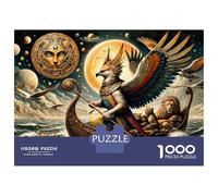 Rompecabezas De 1000 Piezas para Adolescentes Fantasy Artwork Ancient Egyptian Mythology Rompecabezas Juegos Relajantes Análisis Y Lógica Juego Desafiante Regalos 70x50cm/1000pcs