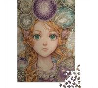 Rompecabezas De 1000 Piezas para Adolescentes Fantasy Artwork Girl with Globes Rompecabezas para Adultos Juego Práctico Arte De Pared Oferta como Regalos para Toda La Familia 70x50cm/1000pcs