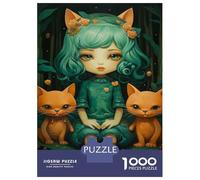 Rompecabezas De 1000 Piezas para Adolescentes Fantasy Artwork with Cats Rompecabezas para Adultos Juegos Relajantes Corte De Precisión Regalos Y Cumpleaños Únicos 70x50cm/1000pcs
