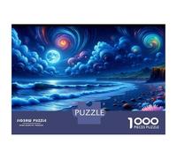 Rompecabezas De 1000 Piezas para Adolescentes Fantasy Beach Night Scene Rompecabezas para Adultos Juego Práctico Arte De Pared Oferta como Regalos para Toda La Familia 70x50cm/1000pcs