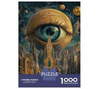 Rompecabezas De 1000 Piezas para Adolescentes Fantasy Cityscape with Eye in Sky Rompecabezas para Adultos Juegos De Relajación Regalos De Cumpleaños para Amigos Y Familiares 70x50cm/1000pcs