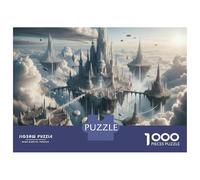 Rompecabezas De 1000 Piezas para Adolescentes Fantasy Cloud Cityscape Rompecabezas para Adolescentes Juguetes Antiestrés Difícil Gran Regalo para Jugar 52x38cm/1000pcs