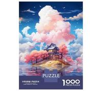 Rompecabezas De 1000 Piezas para Adolescentes Fantasy Cloud House Reflection Rompecabezas Juegos Relajantes Análisis Y Lógica Juego Desafiante Regalos 70x50cm/1000pcs