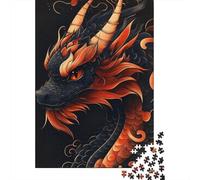 Rompecabezas De 1000 Piezas para Adolescentes Fantasy Dragon Art Print-4 Rompecabezas para Adultos Juguetes DIY Alivio del Estrés Oferta como Regalos para Toda La Familia 38x26cm/1000pcs