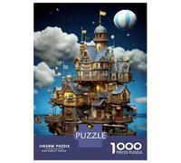 Rompecabezas De 1000 Piezas para Adolescentes Fantasy Floating Castle Rompecabezas para Adultos Juguetes DIY Desafío Difícil Regalos para Amigos Y Familiares 52x38cm/1000pcs