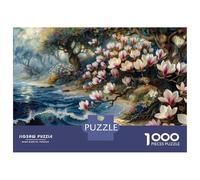 Rompecabezas De 1000 Piezas para Adolescentes Fantasy Forest Beach Scene Rompecabezas para Adultos Juguetes De Bricolaje Difícil Difícil Diversión En El Hogar Actividades, 52x38cm/1000pcs