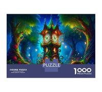 Rompecabezas De 1000 Piezas para Adolescentes Fantasy Forest House-2 Rompecabezas para Adultos Juegos Relajantes Regalos para Mujeres Interacción Entre Padres E Hijos 52x38cm/1000pcs