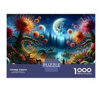 Rompecabezas De 1000 Piezas para Adolescentes Fantasy Forest Night Scene Rompecabezas para Adultos Juegos Divertidos Decoración Ayuda A Ejercitar El Cerebro 38x26cm/1000pcs